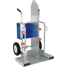 Galvanized Welding Cylinder Cart Foam-Filled Wheels 28 x 37-1/2 x 69-1-8