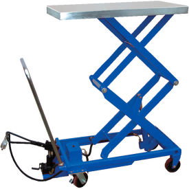 Pneumatic-Hydraulic Mobile Scissor Lift Table 800 Lb. Capacity