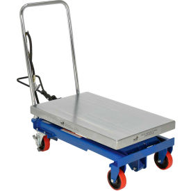 Pneumatic-Hydraulic Mobile Scissor Lift Table 1000 Lb. Capacity