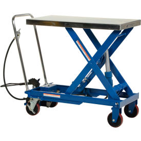 Pneumatic-Hydraulic Mobile Scissor Lift Table 1750 Lb. Capacity