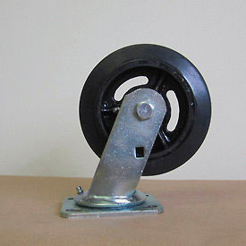6" Mold-on Rubber Swivel Caster for Little Giant Carts