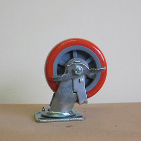 6" Polyurethane Swivel Caster with Brake for Little Giant® Carts