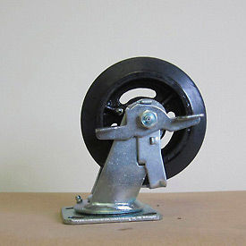 8" Mold-on Rubber Swivel Caster with Brake for Little Giant Carts