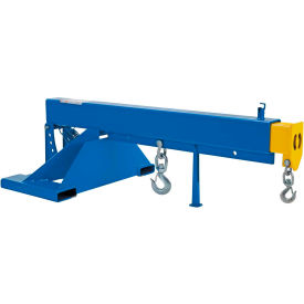 Adjustable Pivoting Forklift Jib Boom Crane, 36" Centers, 8000 Lbs. Capacity
