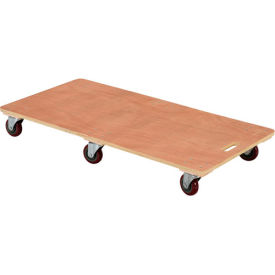 Six-Wheel Wood Deck Movers Dolly 48x24