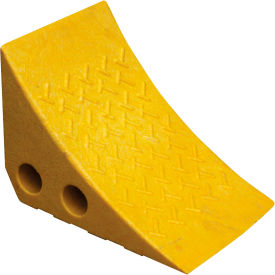 Yellow Recycled Plastic Wheel Chock 10-1/2"L x 7-1/2"W x 7-1/2"H