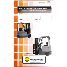 Replacement Checklist for Electric Counterbalance Forklift Checklist Caddy