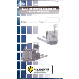 Replacement Checklist for Electric Pallet Truck Checklist Caddy
