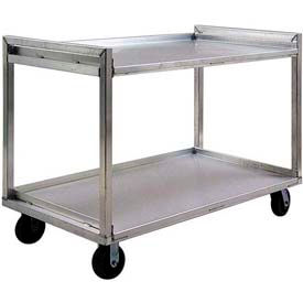 Aluminum Correctional Cart, 2000 lb. Capacity, 37"L x 29"W x 41"H, Silver