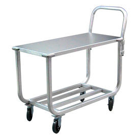 Tubular Aluminum Utility Cart, 700 lb. Capacity, 45-1/4"L x 19"W x 40"H, Silver