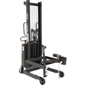Portable Drum Lifter-Positioner 63" 24V DC Lift & 24V DC Rotation Clamp Cradle