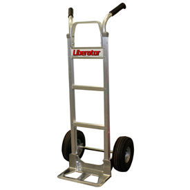 Aluminum Hand Truck Double Handle Pneumatic Wheels