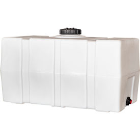 100 Gallon Plastic Storage Tank, Square End with Flat Bottom