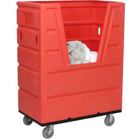 Hopper Front Plastic Bulk Truck, 43 Cu. Ft., Red