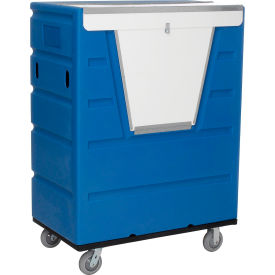 Hopper Front Plastic Security Bulk Truck, 43 Cu. Ft., Blue