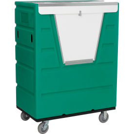 Hopper Front Plastic Security Bulk Truck, 43 Cu. Ft., Green