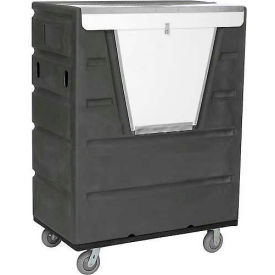 Hopper Front Plastic Security Bulk Truck, 43 Cu. Ft., Gray