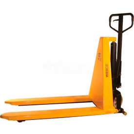 Non-Telescoping Manual High Lift Pallet Truck, 2200 lb. Capacity, 21"W x 44-1/2"L Forks