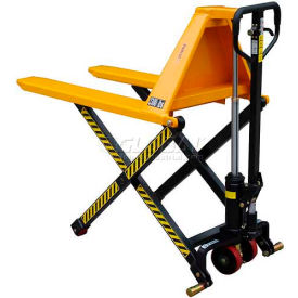 Telescoping Manual High-Lift Pallet Truck, 3300 lb. Capacity, 20"W x 43"L Forks