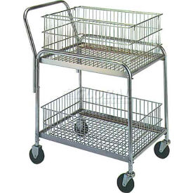 Office & Mail Cart 33x20 4" Rubber Casters