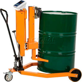 Ergonomic 55 Gallon Drum Truck with Scale 500 Lb. Cap.