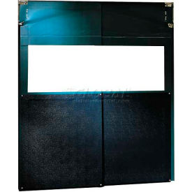 AirGard 973 Flexible Black Swinging Door 8'W x 8'H with Impact Plates