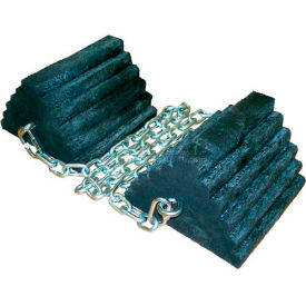 2/4121-CH5 Lifetime Recycled Rubber Double Wheel Chock Set & 60" Chain