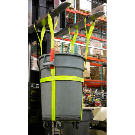 32 Gallon Plastic Trash Barrel Sling 1000 Lb. Capacity