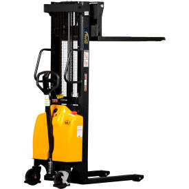 Combination Battery Powered & Hand Pump Lift Stacker - 98" Lift