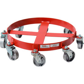 55 Gallon 8-Wheel Drum Dolly Steel Casters