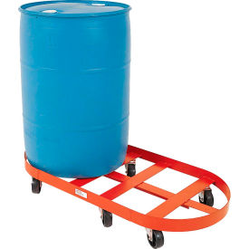 Double Drum Dolly for 30 Gal. Drums 4" Polyolefin 1800 Lb.