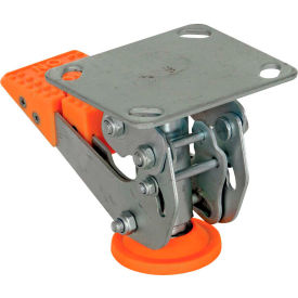 Floor Lock with Polyurethane Foot Pad for 4" Casters