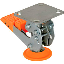 Floor Lock with Polyurethane Foot Pad for 5" Casters