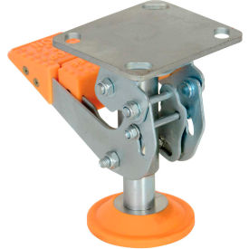 Floor Lock with Polyurethane Foot Pad for 6" Casters