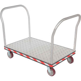 Aluminum Treadplate Deck Platform Truck with 2 Handles - 3600 Lb. Cap.