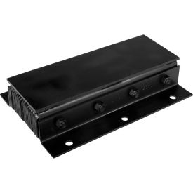 Warehouse Steel Faced Dock Bumper, Rectangular 13Wx20H, 5-1/4" Projection, Black