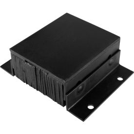 Steel Faced Dock Bumper, Rectangular 16Wx10H, 4" Projection, Black