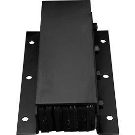 Steel Faced Dock Bumper, Rectangular 13Wx20H, 6" Projection, Black