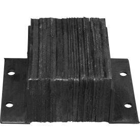Heavy Duty Dock Bumper, Rectangular 16Wx10H, 6" Projection, Black