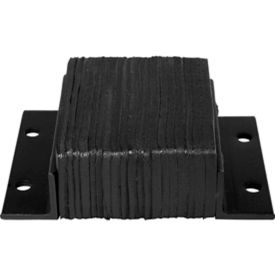 Heavy Duty Dock Bumper, Rectangular 15Wx10H, 4" Projection, Black