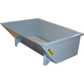 Low-Profile Self-Dumping Forklift Hopper, 1/2 Cu. Yd., 4000 Lbs. Cap., Gray