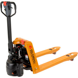 Semi-Electric Pallet Jack, 3300 lb. Capacity, 27"W x 48"L Forks