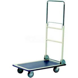 Telescopic Folding Handle Steel Platform Truck 35x23.5" Rubber