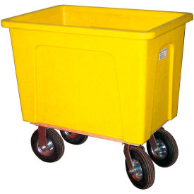 Plastic Box Truck 8 Bushel Yellow 8" Casters