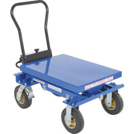 Pneumatic Tire Hydraulic Elevating Cart 400 Lb. Capacity