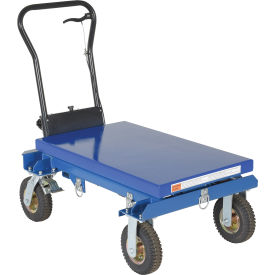 Pneumatic Tire Hydraulic Elevating Cart 600 Lb. Capacity
