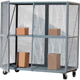 Open Mesh Steel Security Truck 48x30 Gray
