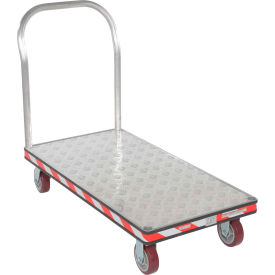 Aluminum Treadplate Deck Platform Truck ATP-C-2448 1 Handle 3600 Lb. Cap.