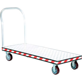 Aluminum Treadplate Deck Platform Truck ATP-C-2460 1 Handle 3600 Lb. Cap.