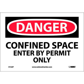 Safety Signs - Danger Confined Space - Vinyl 7"H X 10"W